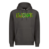 Smoke st. patrick's day lucky with clovers and horseshoe Premium Hoodie - RanaPortraitStore