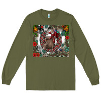 Army Green Rodeo Santa Long Sleeve Tee - CowhideDigitalArt