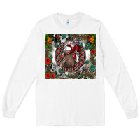 White Rodeo Santa Long Sleeve Tee - CowhideDigitalArt