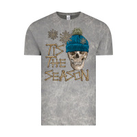 Cloud Rock skull tis the season winter Vintage Tee - FaDigitalArtStudio