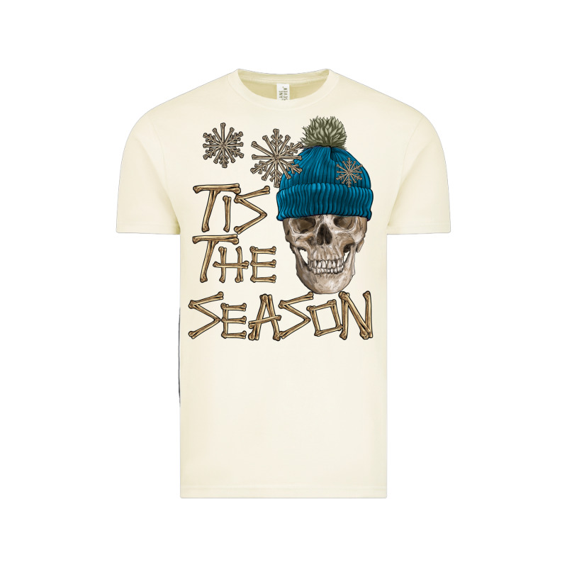 Skull Tis The Season Winter Vintage Tee by FaDigitalArtStudio | Teevron