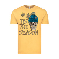 Vintage Mustard skull tis the season winter Vintage Tee - FaDigitalArtStudio