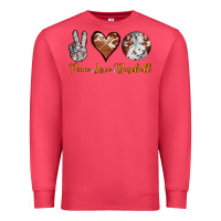 Cardinal peace love baseball Premium Sweatshirt - RanaPortraitStore