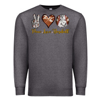 Charcoal Heather peace love baseball Premium Sweatshirt - RanaPortraitStore