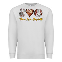 Dove Grey peace love baseball Premium Sweatshirt - RanaPortraitStore
