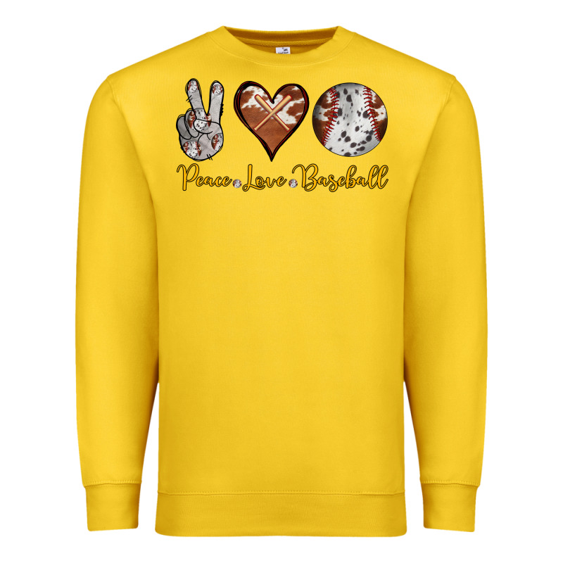 Peace Love Baseball Premium Sweatshirt by RanaPortraitStore | Teevron