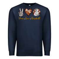 Navy peace love baseball Premium Sweatshirt - RanaPortraitStore