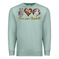 Seafoam peace love baseball Premium Sweatshirt - RanaPortraitStore