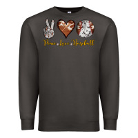 Smoke peace love baseball Premium Sweatshirt - RanaPortraitStore