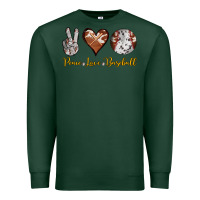 Sports Green peace love baseball Premium Sweatshirt - RanaPortraitStore