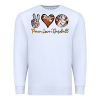 White peace love baseball Premium Sweatshirt - RanaPortraitStore