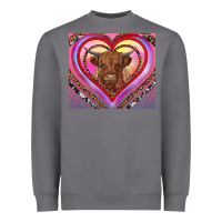 Storm highland cow valentine's day Heavyweight Sweatshirt - RanaPortraitStore