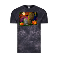 Cloud Black headstone and coffin background Vintage Tee - BundleAndBundleShop