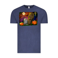 Vintage Denim headstone and coffin background Vintage Tee - BundleAndBundleShop