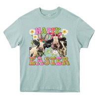 Arona Happy Easter Heifers Easter Day Heavy Core Tee - CowGirlArtShop