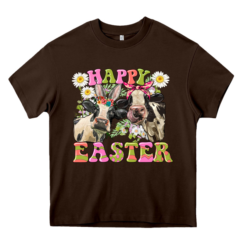 Happy Easter Heifers Easter Day Heavy Core Tee by CowGirlArtShop | Teevron