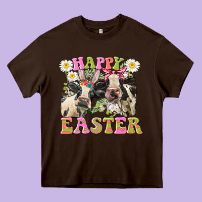 Happy Easter Heifers Easter Day Heavy Core Tee Designed By Cowgirlartshop
