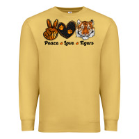 Antique Gold peace love tigers Premium Sweatshirt - RanaPortraitStore