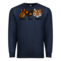 Navy peace love tigers Premium Sweatshirt - RanaPortraitStore