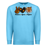 Ocean Blue peace love tigers Premium Sweatshirt - RanaPortraitStore