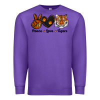 Purple peace love tigers Premium Sweatshirt - RanaPortraitStore