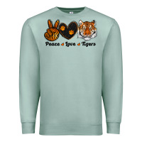 Seafoam peace love tigers Premium Sweatshirt - RanaPortraitStore