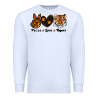White peace love tigers Premium Sweatshirt - RanaPortraitStore