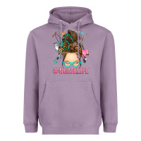 Lavender messy bun nurse life Heavyweight Hoodie - RanaPortraitStore