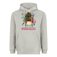 Moon Dust messy bun nurse life Heavyweight Hoodie - RanaPortraitStore