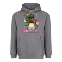 Storm messy bun nurse life Heavyweight Hoodie - RanaPortraitStore
