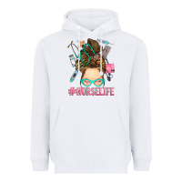 White messy bun nurse life Heavyweight Hoodie - RanaPortraitStore