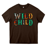 Chocolate Brown western wild child Heavy Core Tee - Jasminsmagicworld