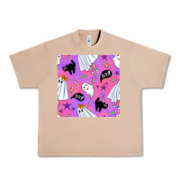 Burro cute ghost halloween seamless pattern Urban Heavy Tee - BundleAndBundleShop