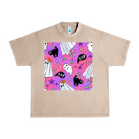 French Oak cute ghost halloween seamless pattern Urban Heavy Tee - BundleAndBundleShop
