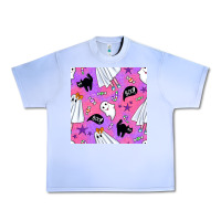 Grape Ice cute ghost halloween seamless pattern Urban Heavy Tee - BundleAndBundleShop