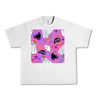 Lunar Rock cute ghost halloween seamless pattern Urban Heavy Tee - BundleAndBundleShop