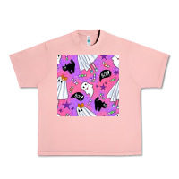 Salmon cute ghost halloween seamless pattern Urban Heavy Tee - BundleAndBundleShop
