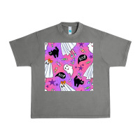 Tornado cute ghost halloween seamless pattern Urban Heavy Tee - BundleAndBundleShop