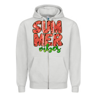 Dove Grey summer vibes Zipper Hoodie - JahusDesignShop