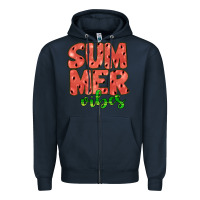 Navy summer vibes Zipper Hoodie - JahusDesignShop
