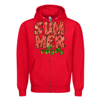 Red summer vibes Zipper Hoodie - JahusDesignShop
