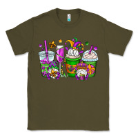 Army Green mardi gras gnomes coffee cups Classic Tee - OliviaCreatesArt