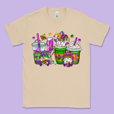 Mardi Gras Gnomes Coffee Cups Classic Tee Designed By Oliviacreatesart