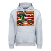 Heather Grey christmas truck with american flag Urban Hoodie - Jasminsmagicworld
