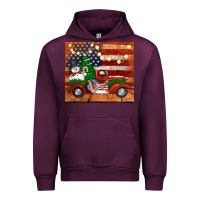 Mauve Wine christmas truck with american flag Urban Hoodie - Jasminsmagicworld