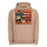 Pigment Burro christmas truck with american flag Urban Hoodie - Jasminsmagicworld
