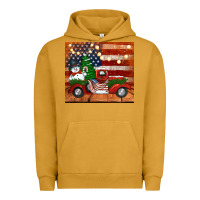 Pigment Peanut Butter christmas truck with american flag Urban Hoodie - Jasminsmagicworld