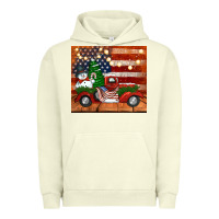 Pigment Pistachio christmas truck with american flag Urban Hoodie - Jasminsmagicworld