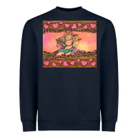 Navy cupid valentine's day Heavyweight Sweatshirt - RanaPortraitStore