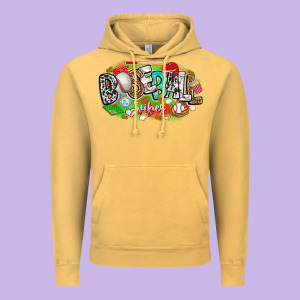 Baseball Vibes Vintage Hoodie Designed By Cowhidedigitalart